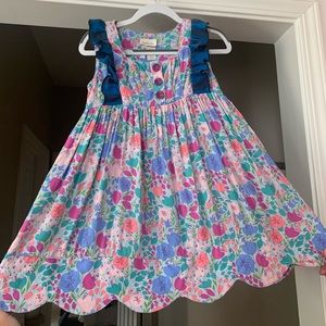 Girls Matilda Jane pink/purple/blue floral dress